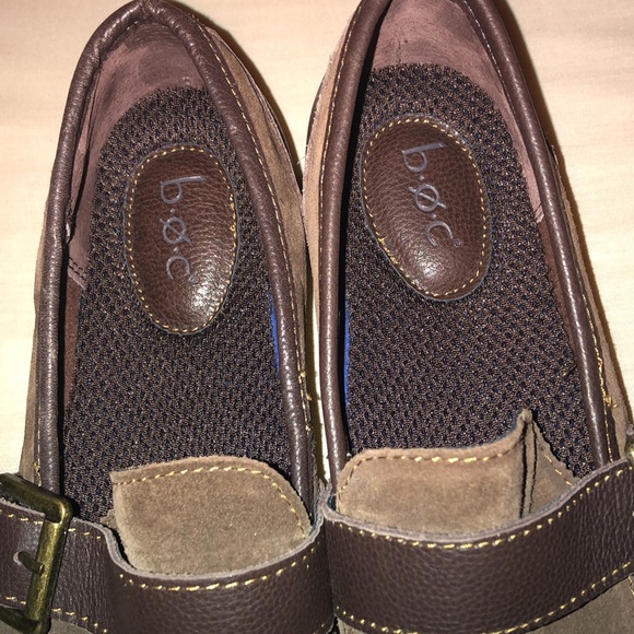 BOC BORN BROWN SUEDE LEATHER LOAFERS SHOES - Picture 4 of 9